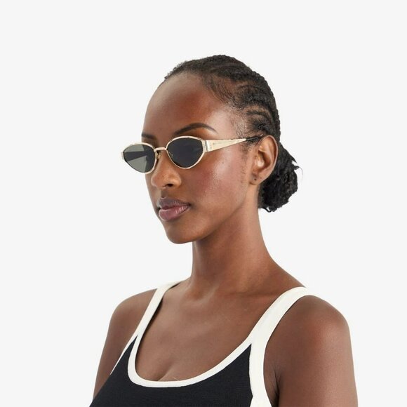 Gucci Men Sunglasses Gold Grey Cat Eye GG1853S 001 NEW AUTHENTIC - Picture 11 of 14